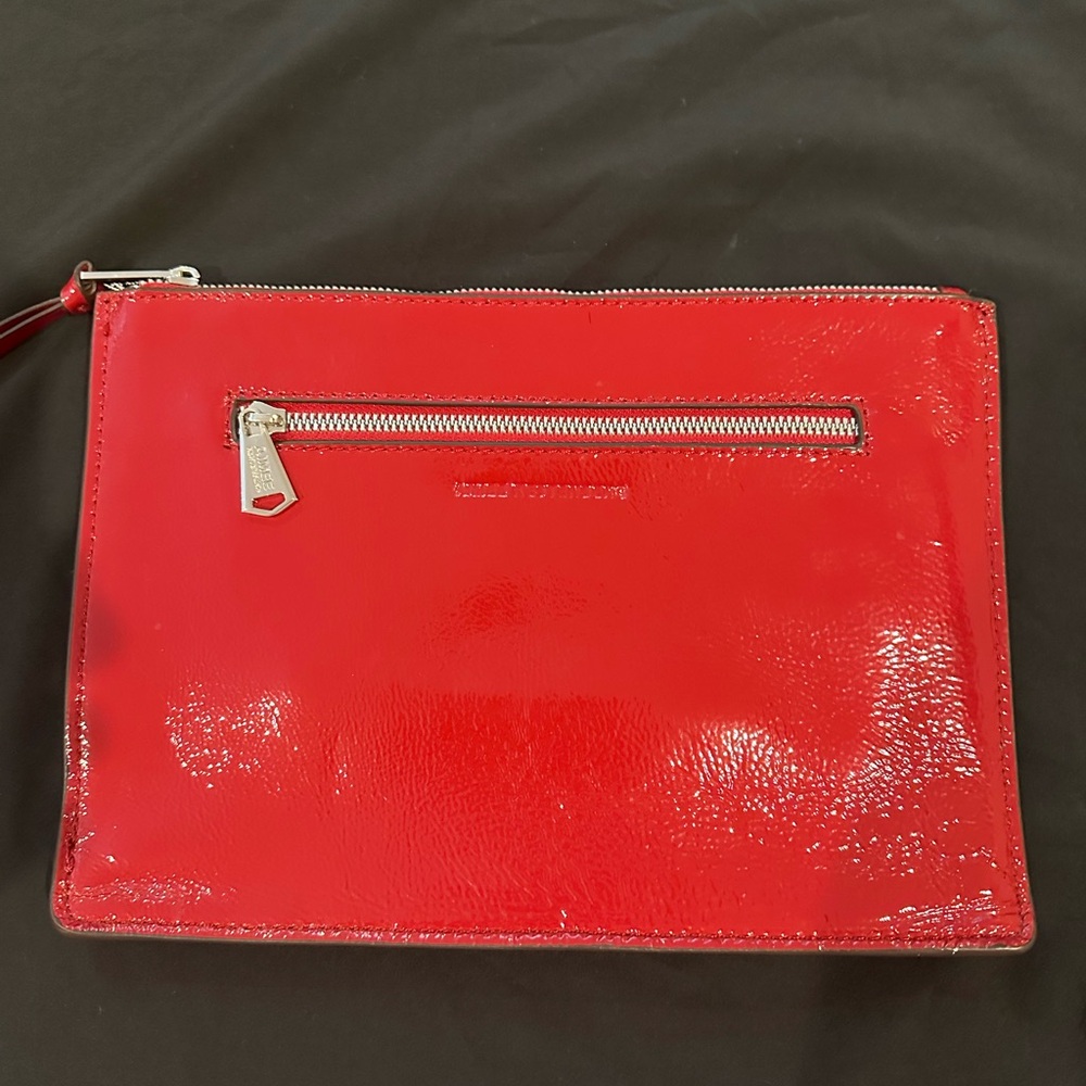 Beautiful Red Pouch/wristlet with card inserts